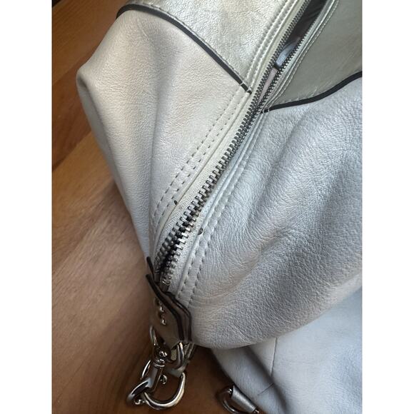 COACH Ashley F15445 Ivory Metallic Leather Convertible Satchel Shoulder Bag - Picture 12 of 12